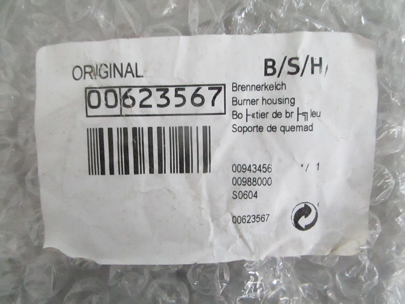 *NEW OEM* 0820 Bosch Burner Housing 00623567