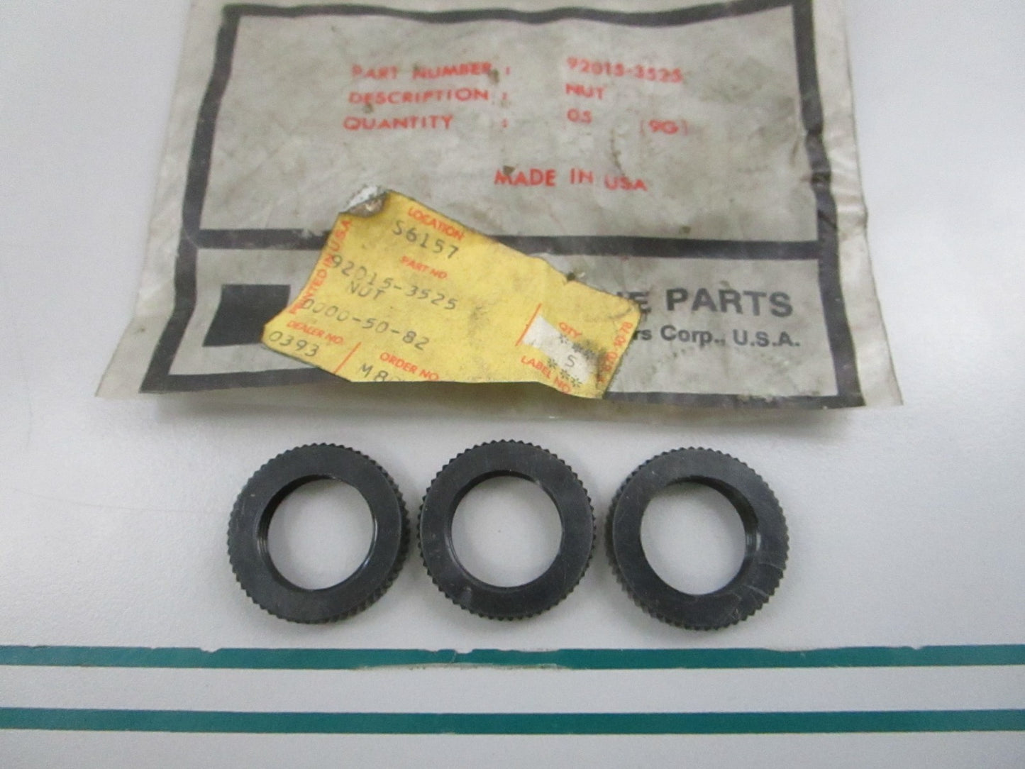 NEW OEM (LOT OF 3) 92015-3525 Kawasaki Nut 0810