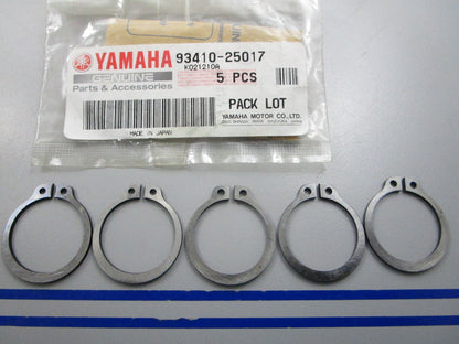 NEW OEM (LOT OF 5) 93410-25017-00 Yamaha Circlip 0810