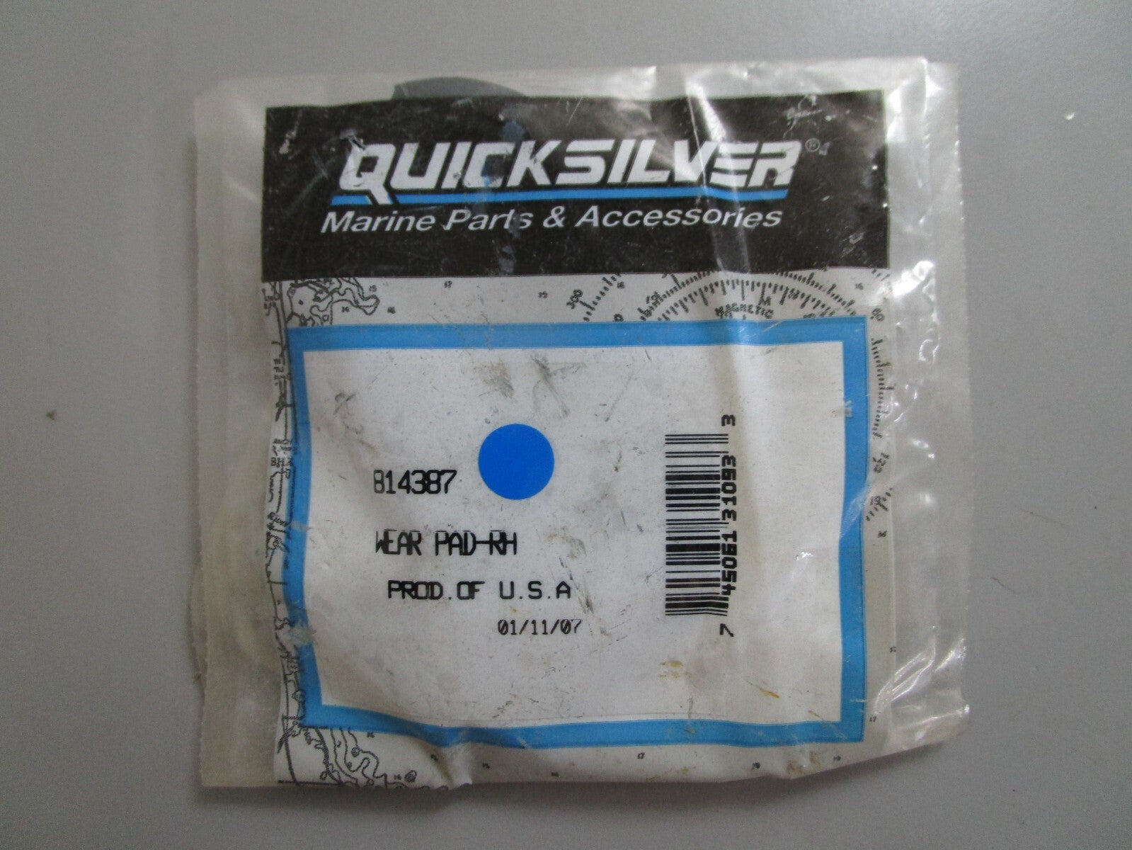 *NEW OEM* 0810 Mercury Quicksilver RH Wear Pad 814387