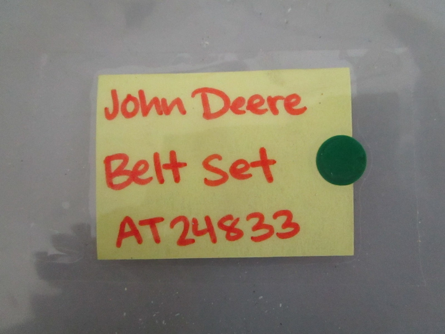 NEW OEM AT24833 John Deere Belt Set 0820