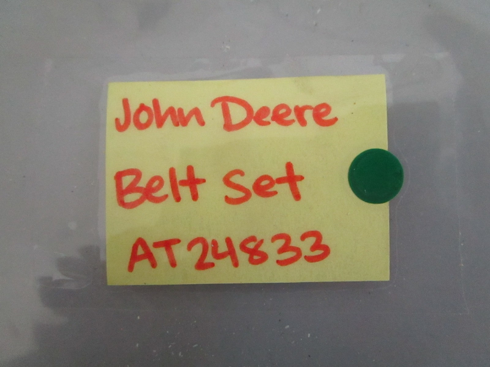 NEW OEM AT24833 John Deere Belt Set 0820