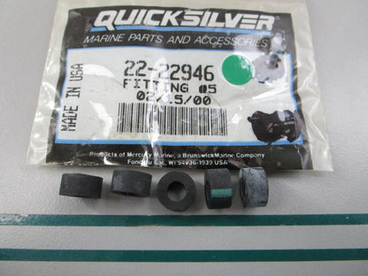 NEW OEM (LOT OF 5) 22-22946 Mercury Quicksilver Fitting 0810