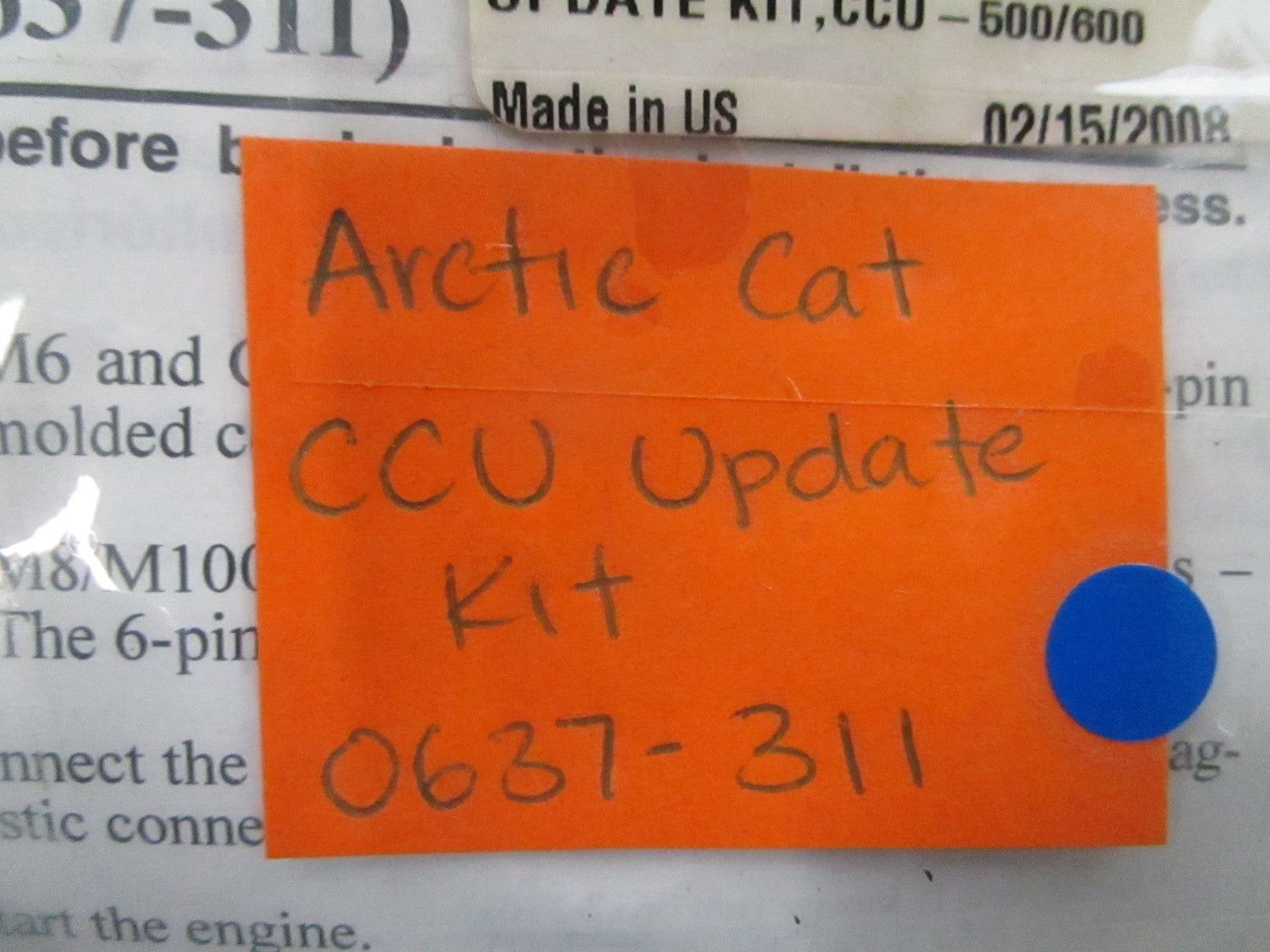 *NEW OEM* 0810 Arctic Cat CCU Update Kit 0637-311
