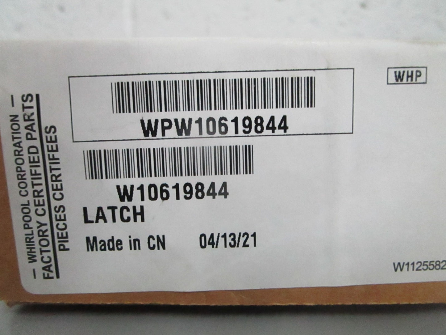 *NEW OEM* 0820 Whirlpool Washer Lid Latch W10619844