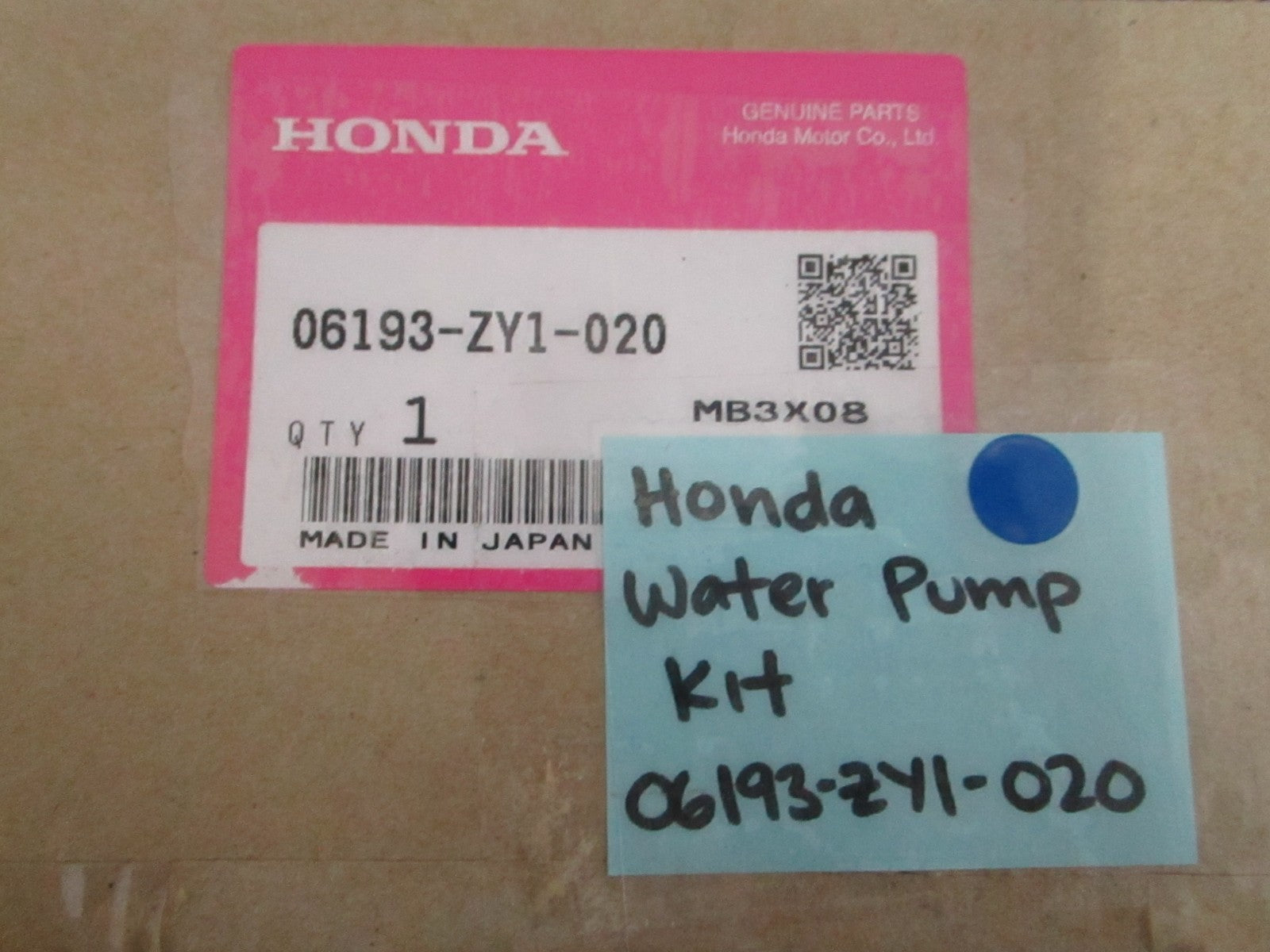 NEW OEM 06193-ZY1-020 Honda Water Pump Kit 0820