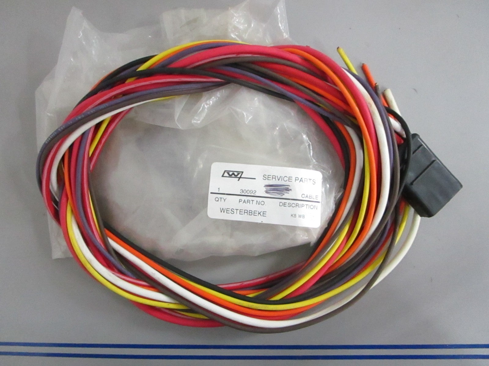 *NEW OEM* 0820 Westerbeke 8 Pin Harness Cable 30092
