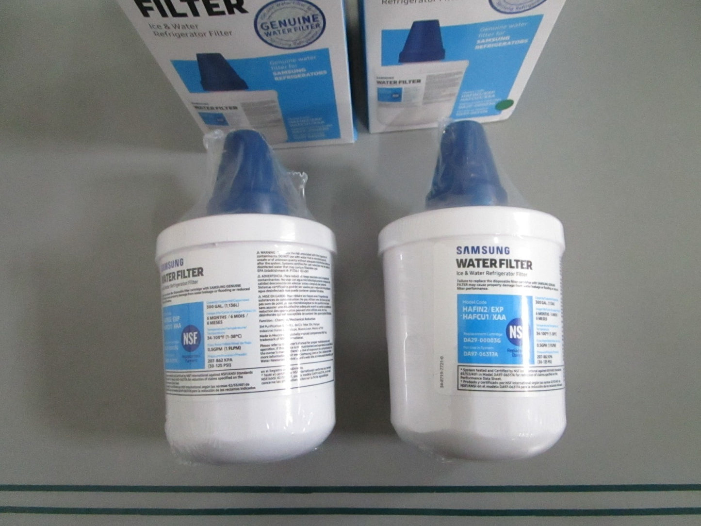 Samsung NEW OEM DA29-00003G HAF-CU1 Refrigerator Water Filter Lot of 2 0820
