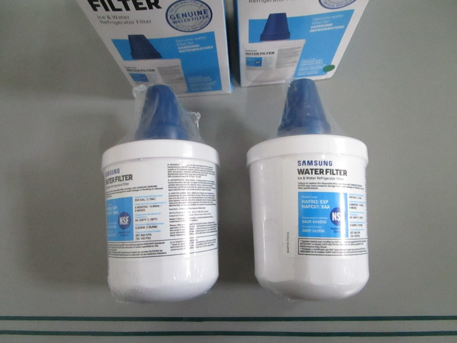 Samsung NEW OEM DA29-00003G HAF-CU1 Refrigerator Water Filter Lot of 2 0820