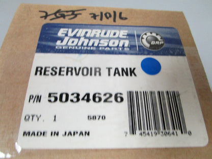 *NEW OEM* 0720 OMC Johnson Evinrude Reservoir Tank 5034626