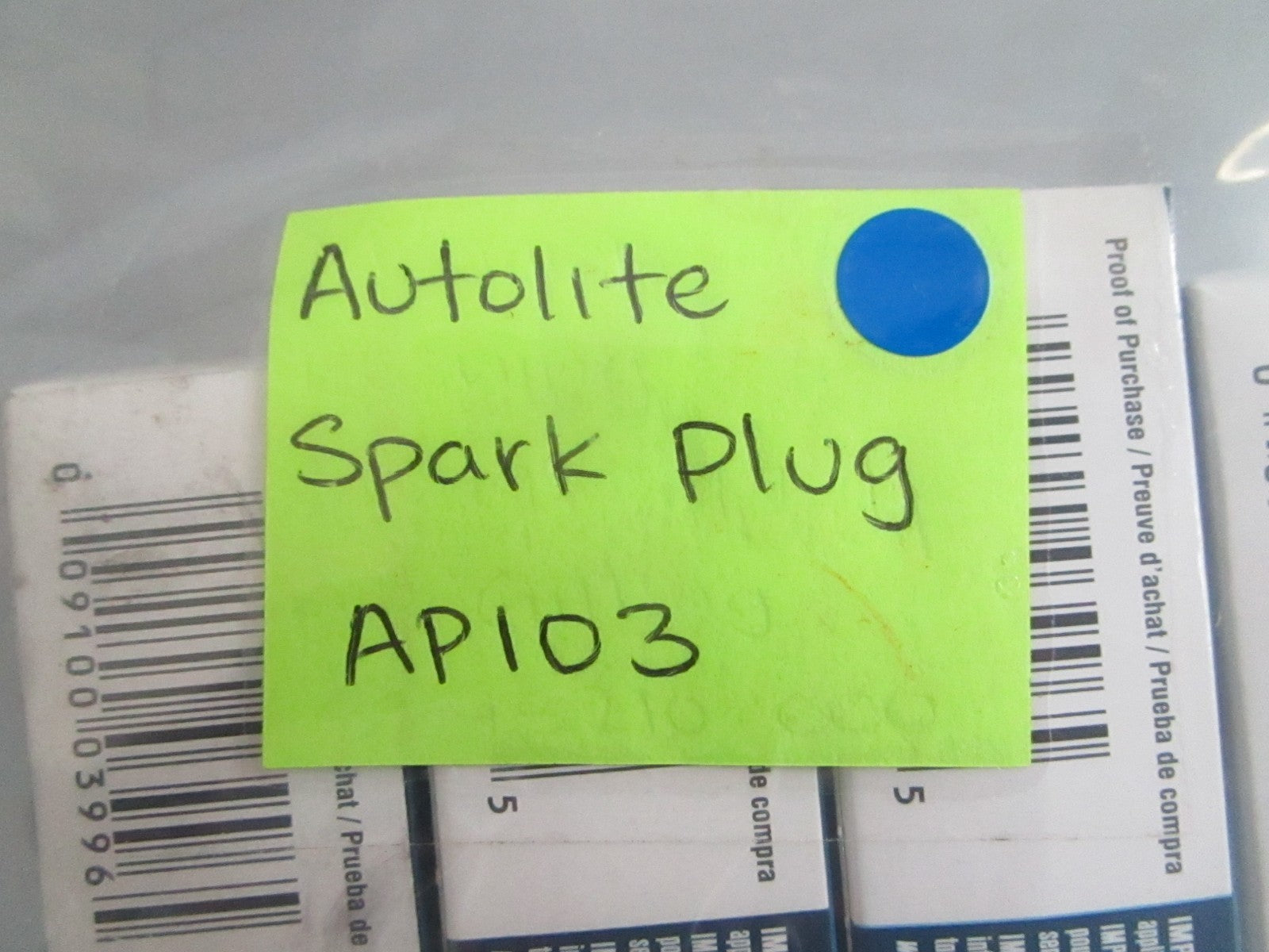 NEW OEM (LOT OF 8) AP103 Autolite Spark Plug 0820