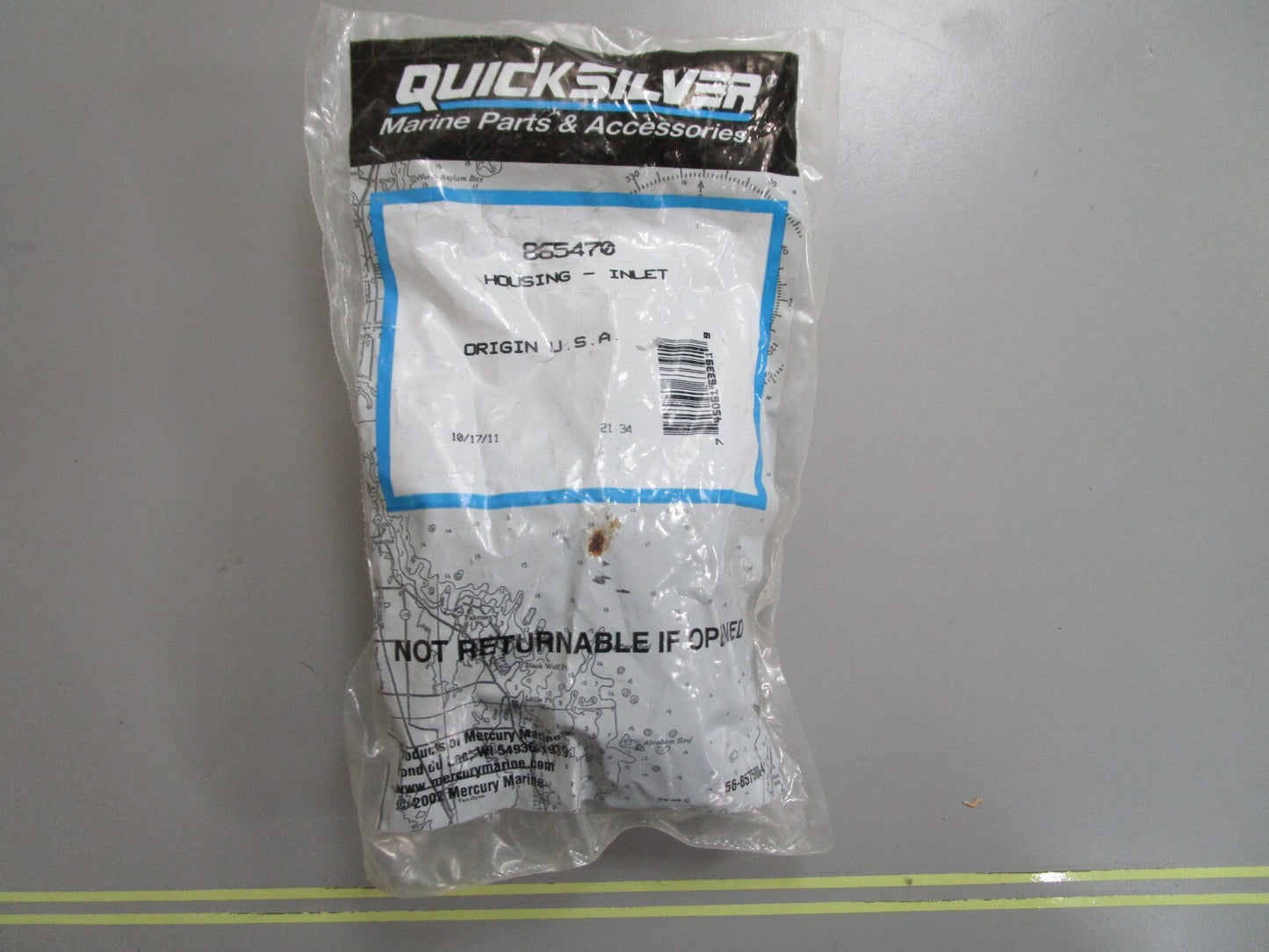 *NEW OEM* 0810 Mercury Quicksilver Inlet Housing 865470