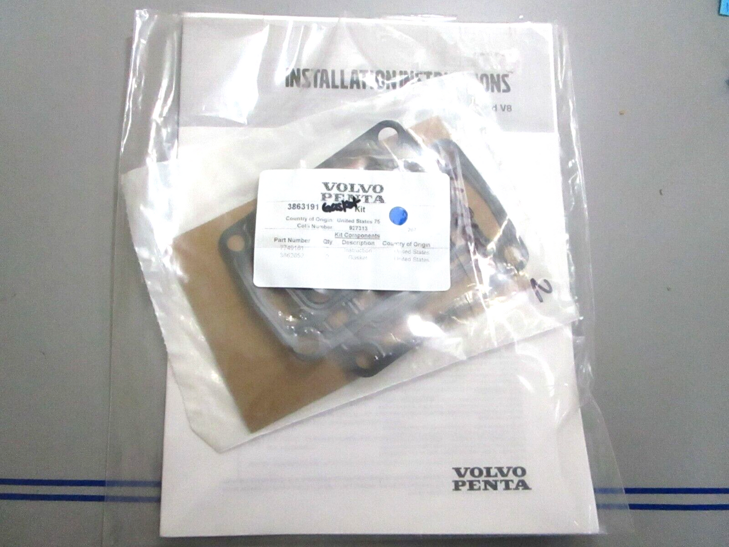 *NEW OEM* 0720 Volvo Penta Gasket Kit 3863191