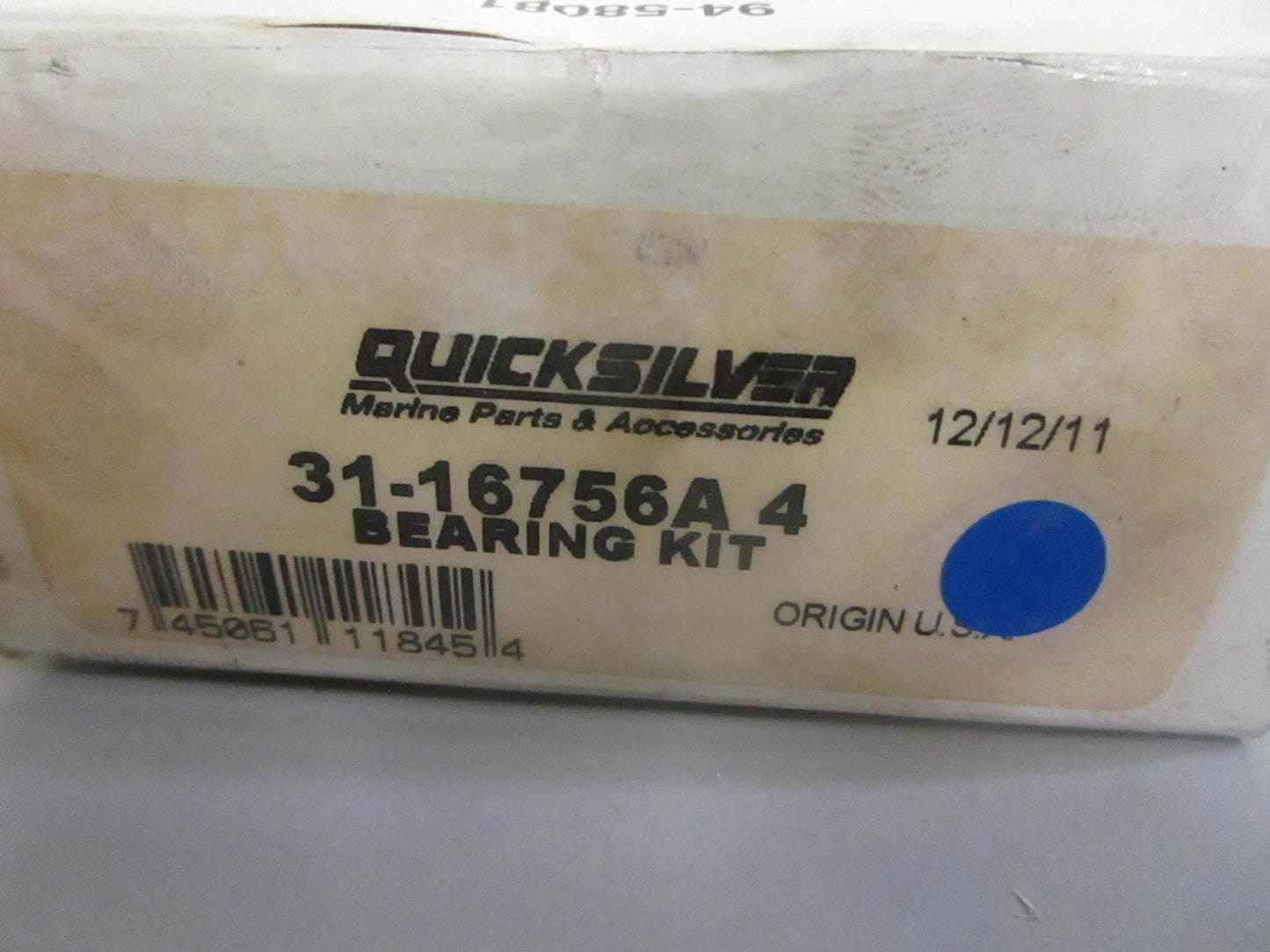 *NEW OEM* 0810 Mercury Quicksilver Bearing Kit 31-16756A 4