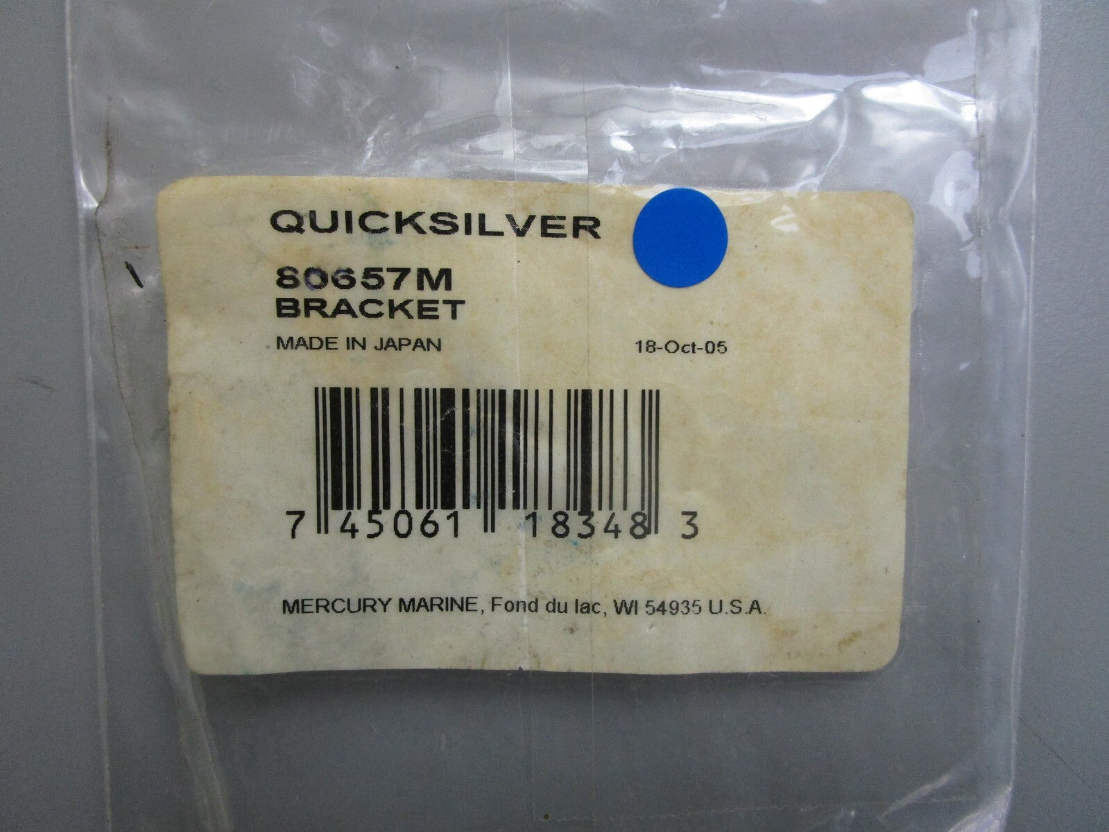 *NEW OEM* 0820 Mercury Quicksilver Bracket 80657M