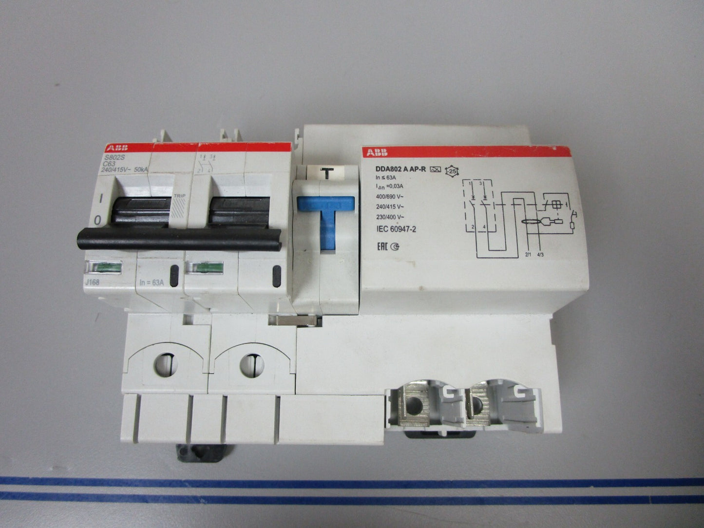 *NEW* 0720 ABB High Performance MCB & Block S802S-C63 DDA802 A AP-R
