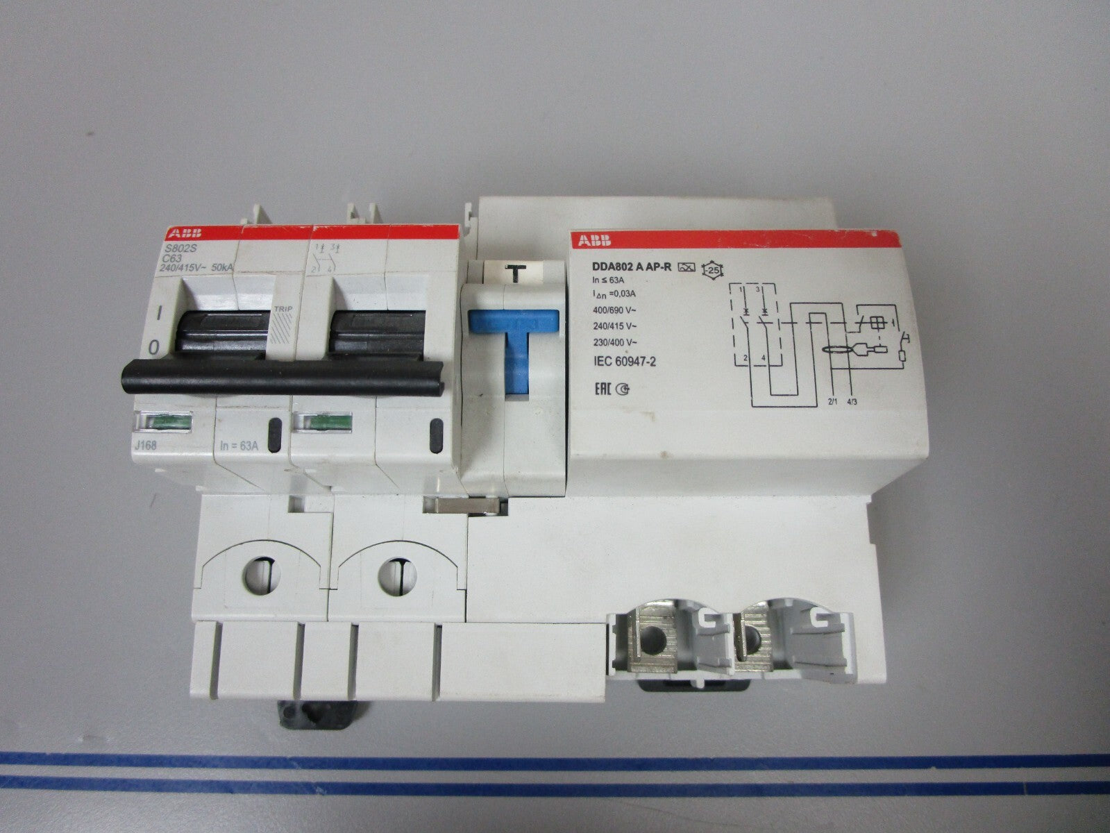 *NEW* 0720 ABB High Performance MCB & Block S802S-C63 DDA802 A AP-R