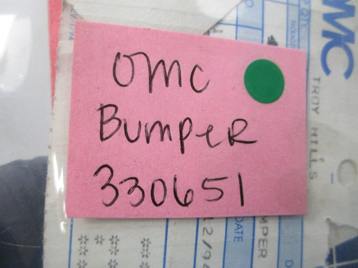 NEW OEM (LOT OF 2) 330651 0330651 OMC Johnson Evinrude Bumper 0810