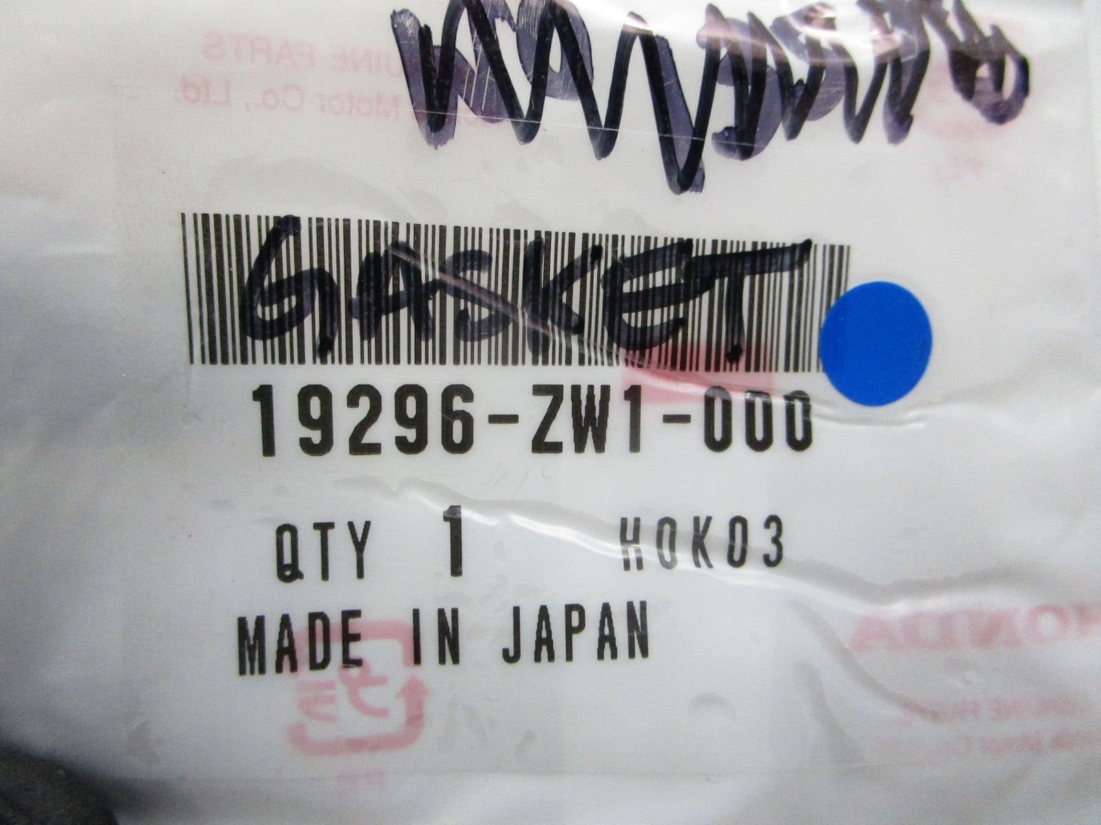 *NEW OEM* 0810 Honda Gasket 19296-ZW1-000