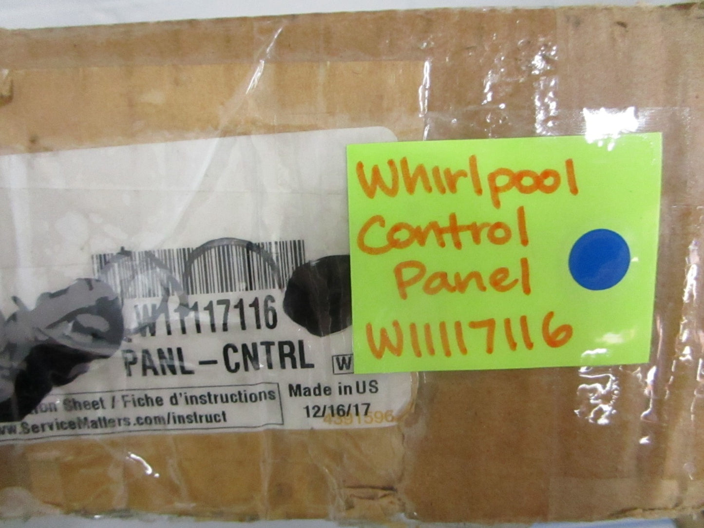 *NEW OEM* 0820 Whirlpool Control Panel W11117116