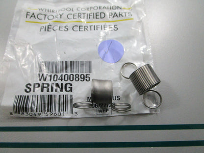 NEW OEM W10400895 Whirlpool 2 Spring Set 0810