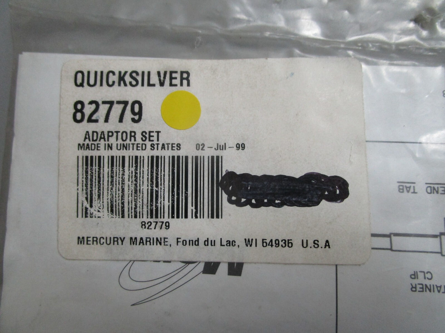 *NEW OEM* 0820 Mercury Quicksilver Adaptor Set 82779