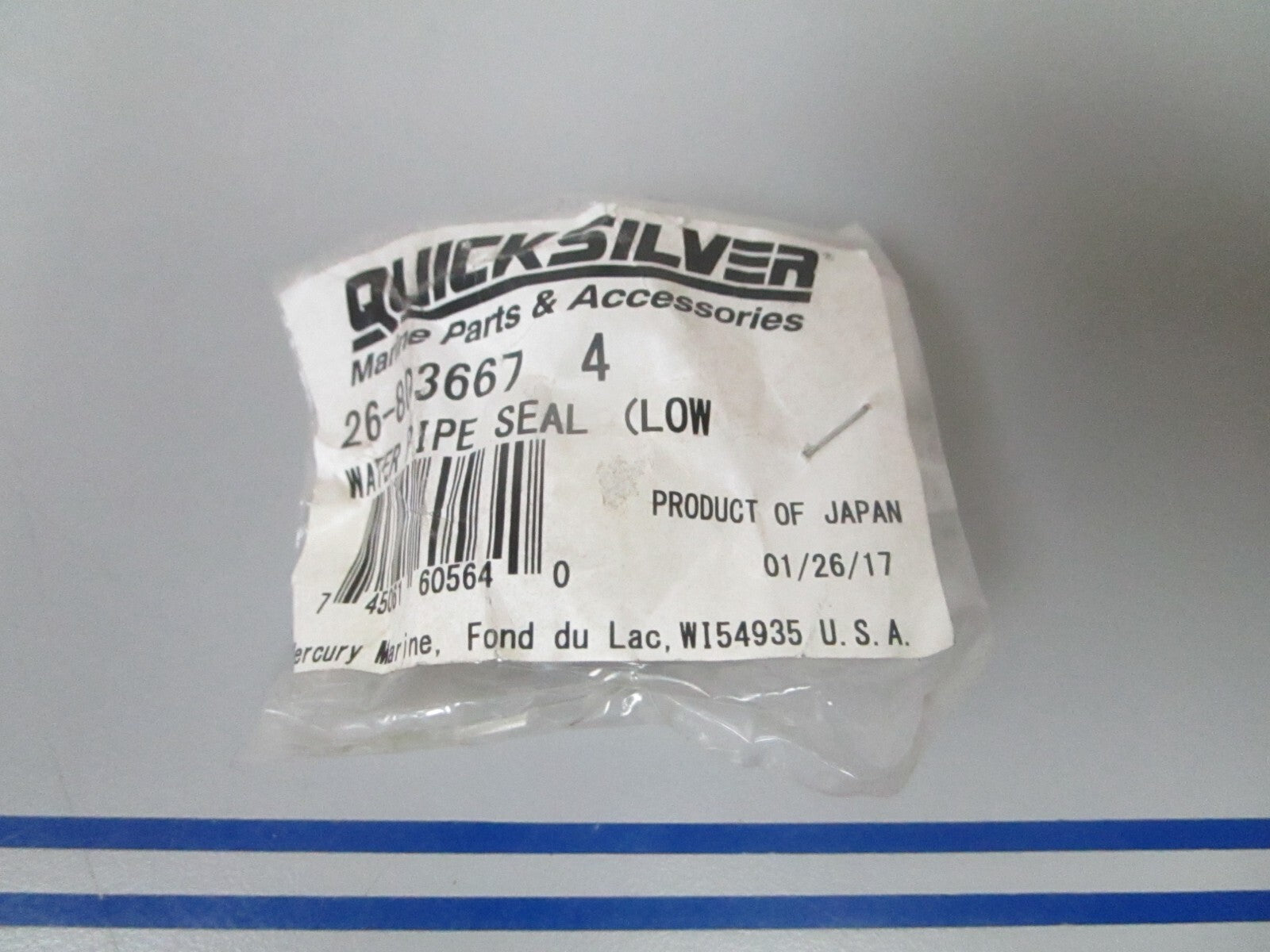 *NEW OEM* 0810 Mercury Quicksilver Water Pipe Seal 26-8036674