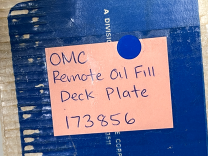 *NEW OEM* 0670 OMC Johnson Evinrude Remote Oil Fill Deck Plate 173856 0173856
