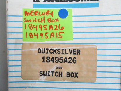 *NEW OEM* 0820 Mercury Quicksilver Switch Box 18495A26 18495A15