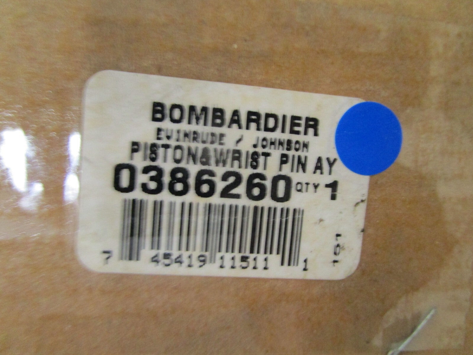 *NEW OEM* 0810 OMC Johnson Evinrude Piston & Wrist Pin Assembly 386260 0386260
