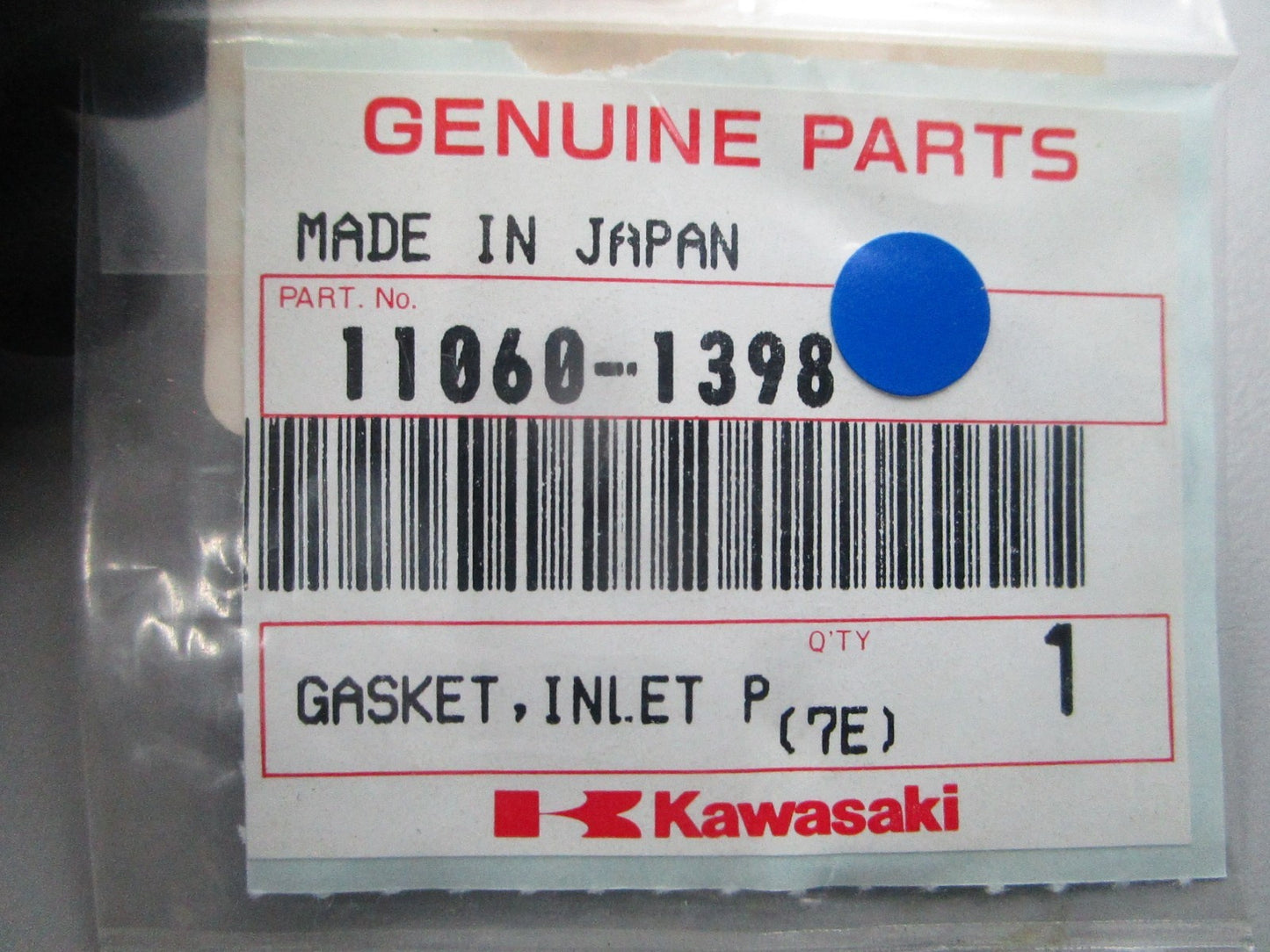 NEW OEM Kawasaki 11060-1398 Inlet Pipe Gasket 0810