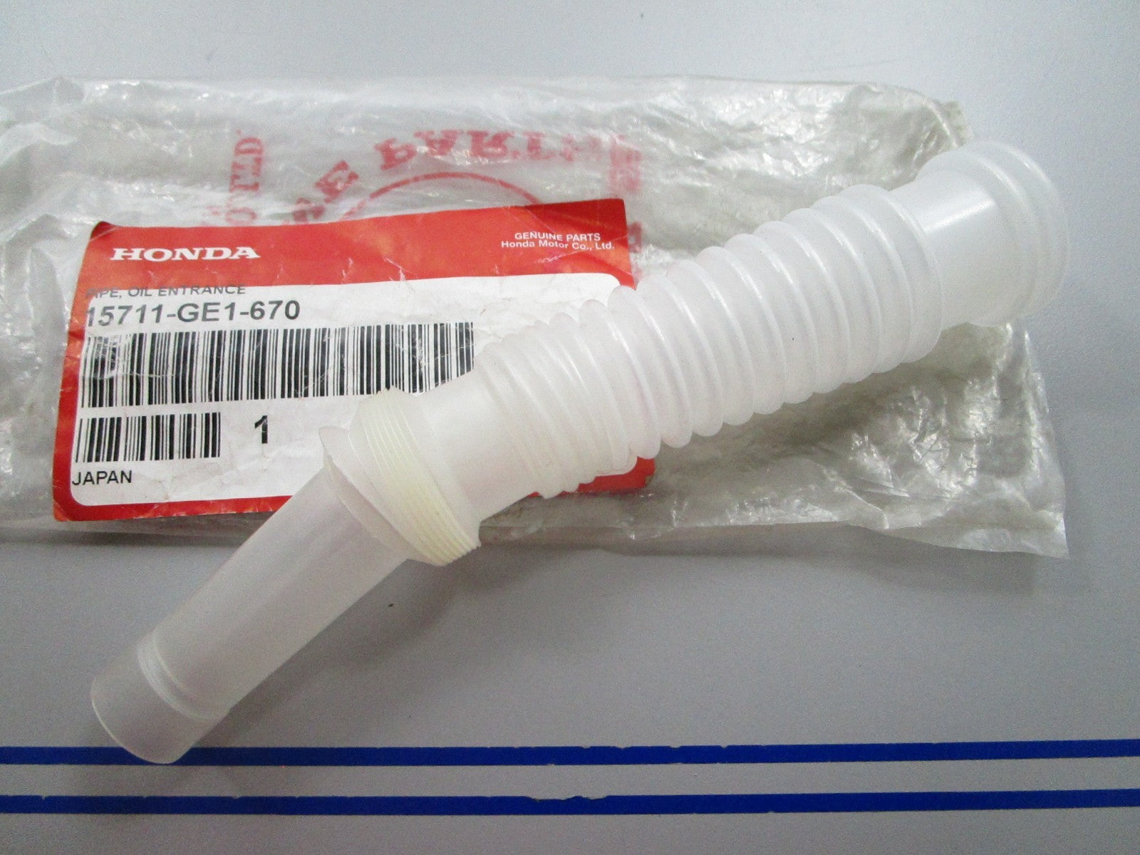 NEW OEM 15711-GE1-670 Honda Oil Entrance Pipe 0810