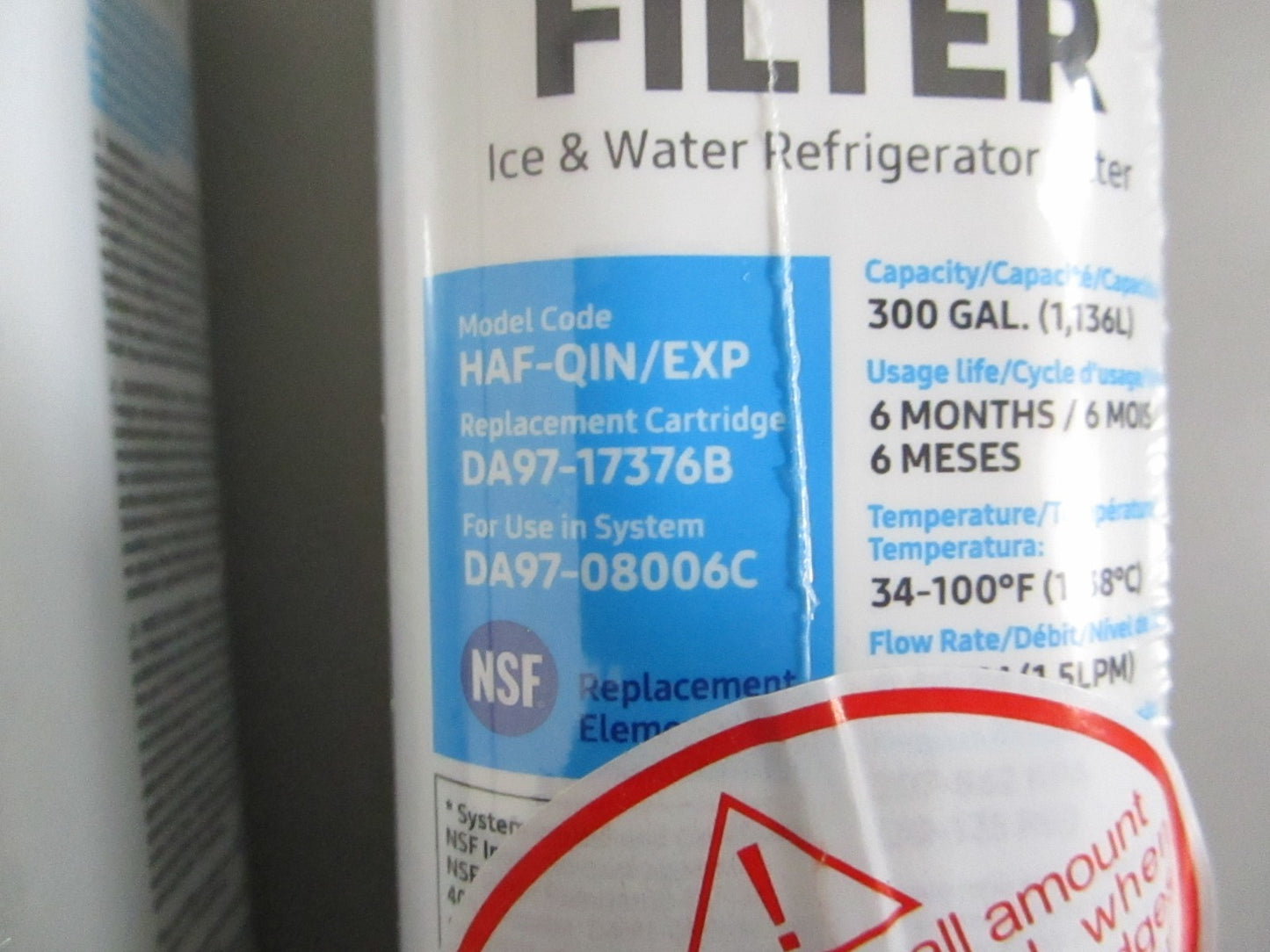 Samsung NEW OEM Refrigerator Water Filter LOT OF 2 DA97-17376B HAF-QIN/EXP 0820