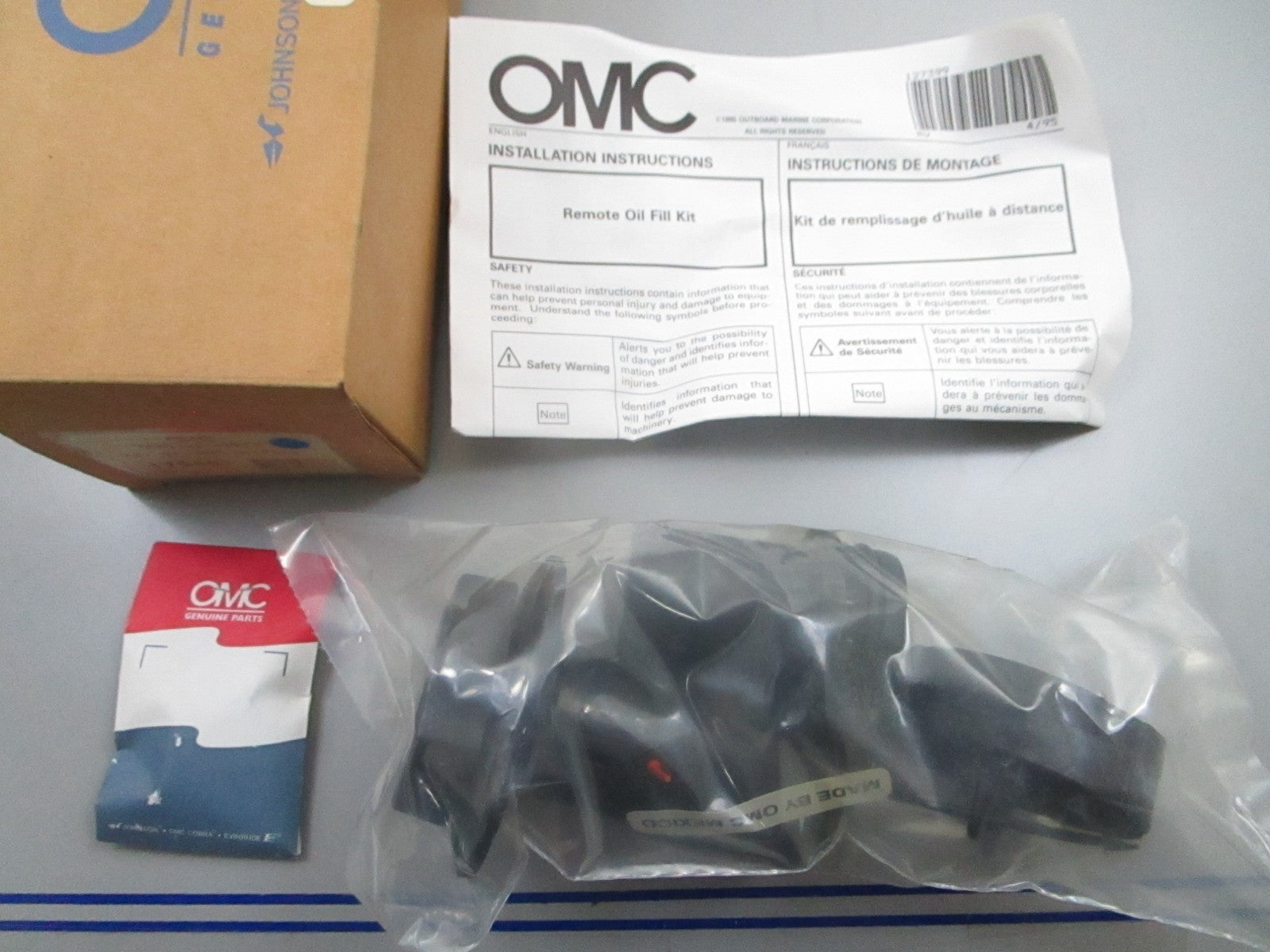 *NEW OEM* 0810 OMC Johnson Evinrude Remote Oile Fill Kit Assembly 176461 0176461