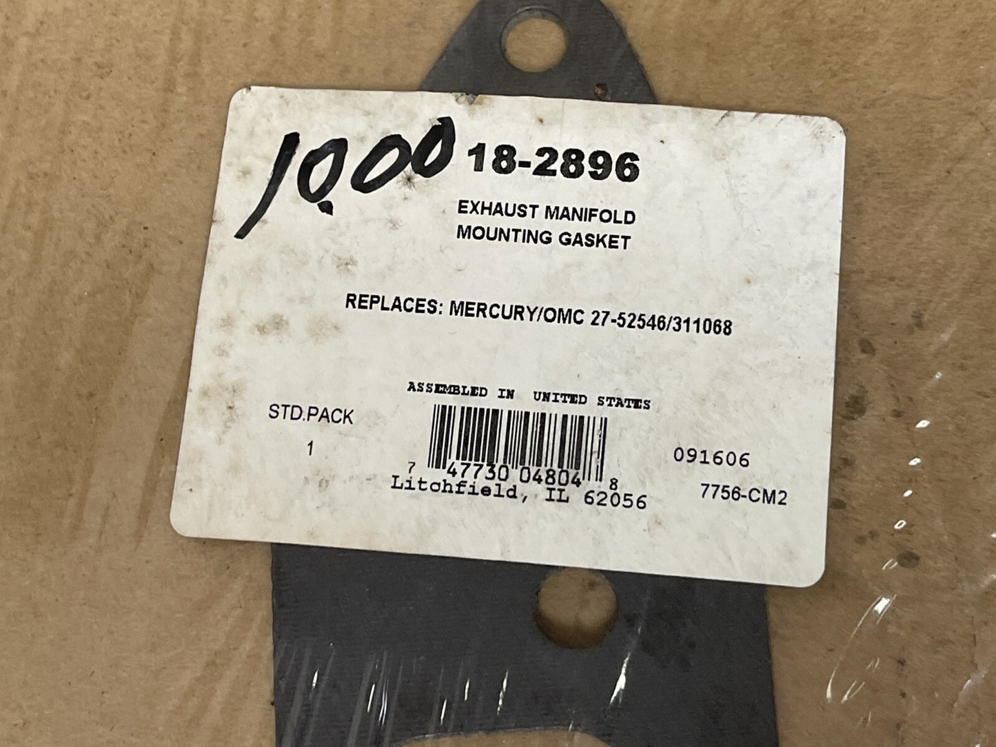 *NEW* 0670 Sierra Exhaust Manifold Gasket 18-2896 Replaces: Mercury 27-52546