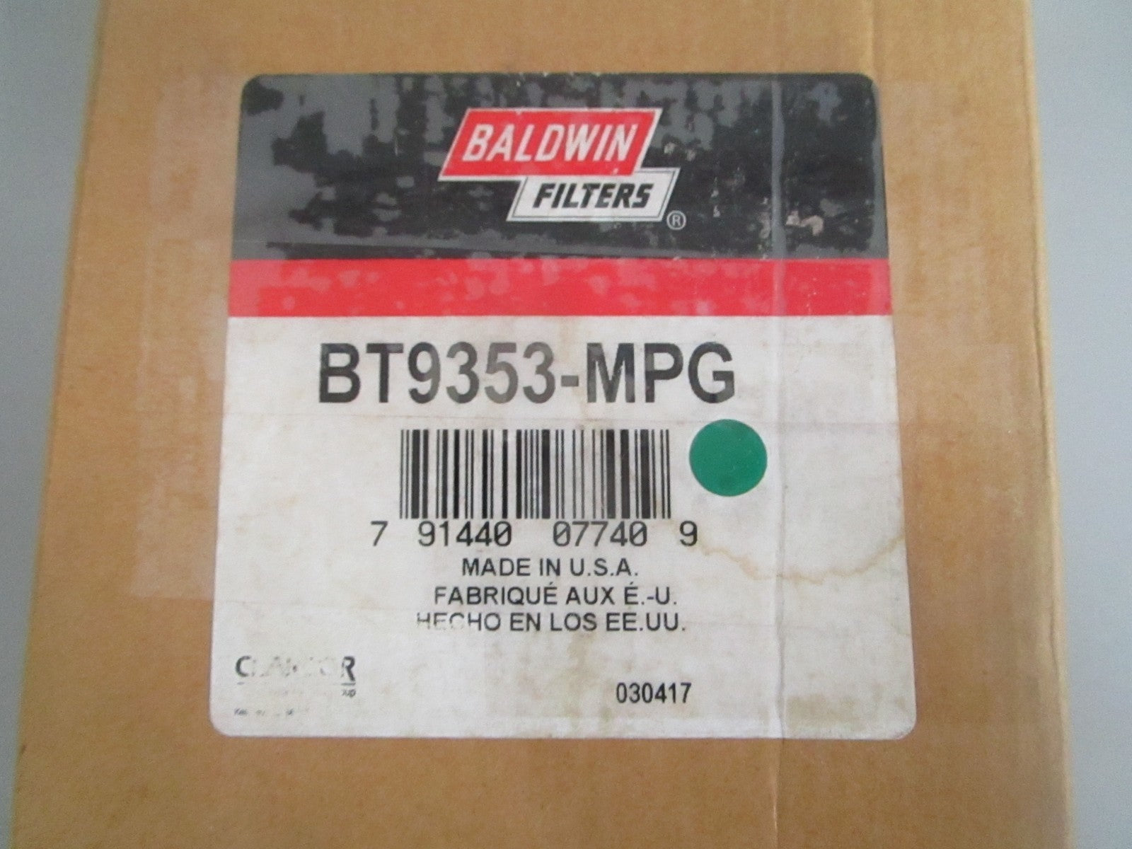 Baldwin NEW Hydraulic Filter BT9353-MPG MPG Spin-On CAT 225-4118 JD NOS 0820