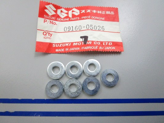NEW OEM (LOT OF 7) 09160-05026 Suzuki Washer 0810