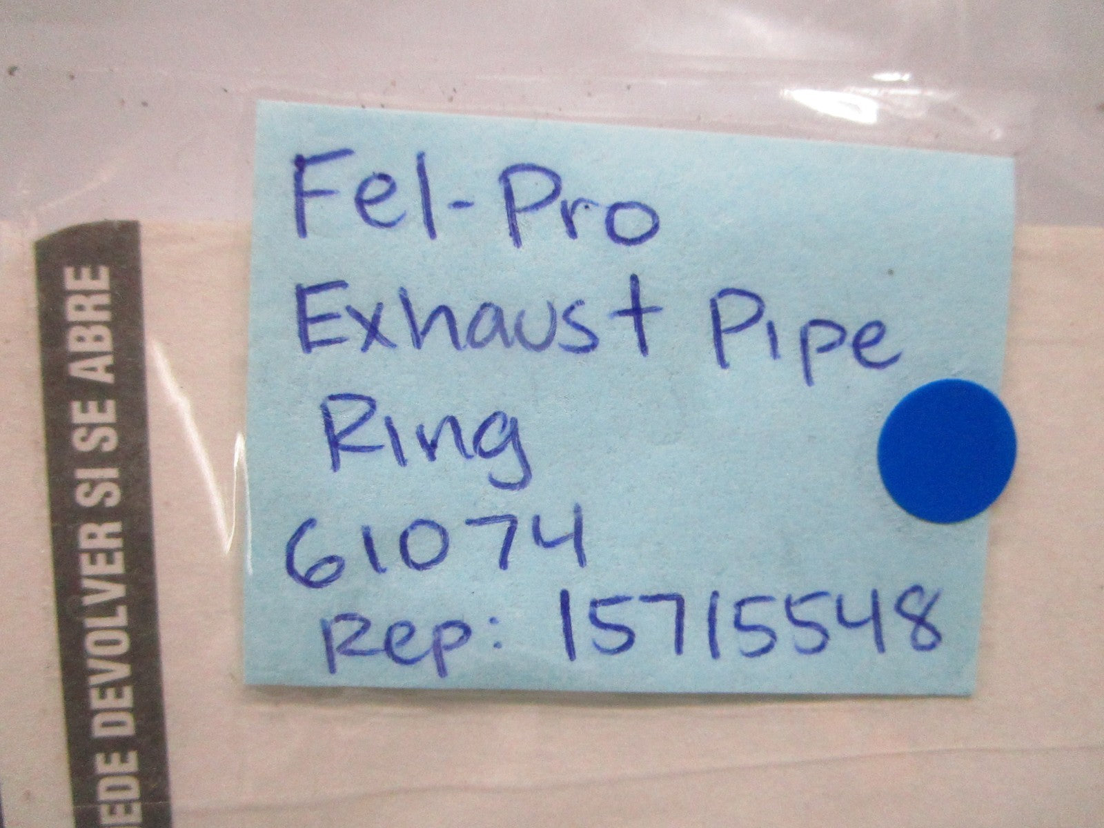 *NEW* 0810 Fel-Pro Exhaust Pipe Ring 61074 Replaces: 15715548