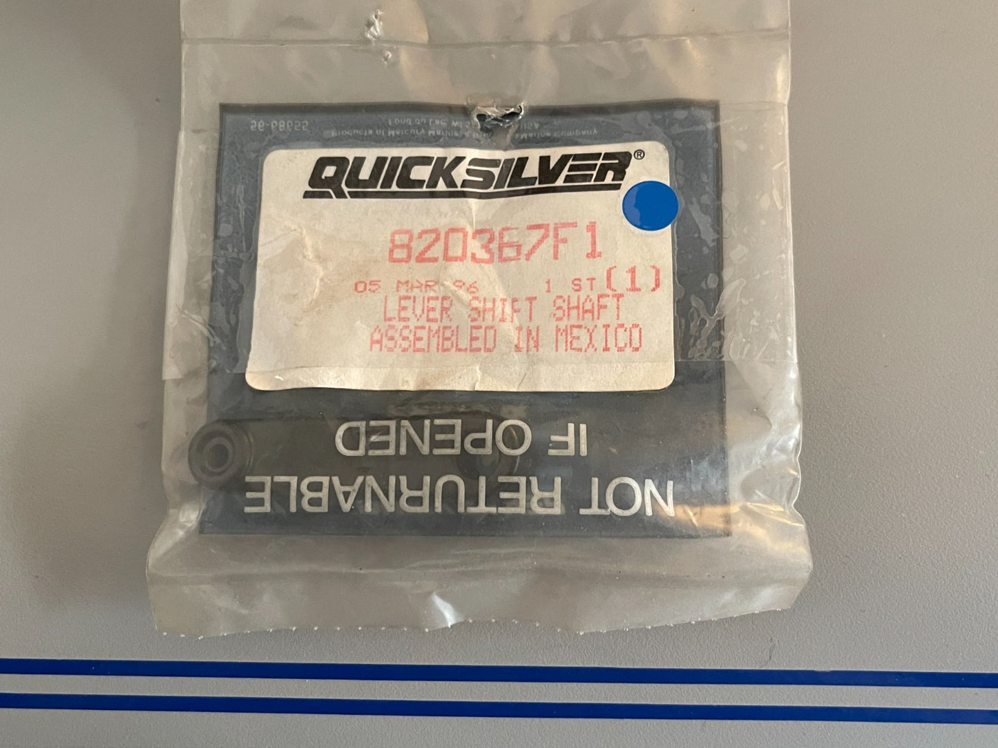 *NEW OEM* 0720 Mercury Quicksilver Lever Shift Shaft 820367F1