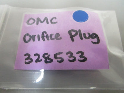 NEW OEM 328533 0328533 OMC Johnson Evinrude Orifice Plug 0810