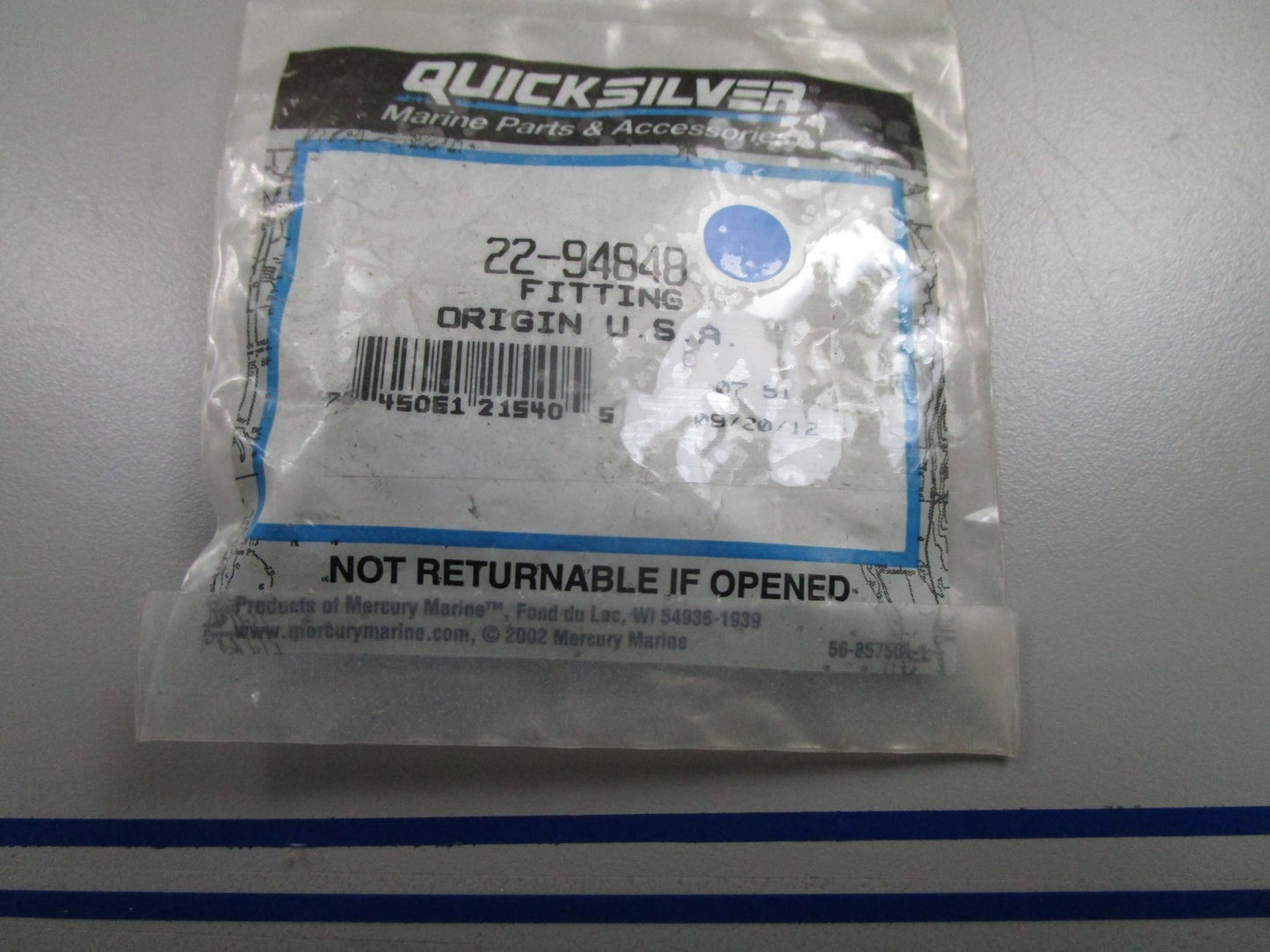 *NEW OEM* 0810 Mercury Quicksilver Fitting 22-94848