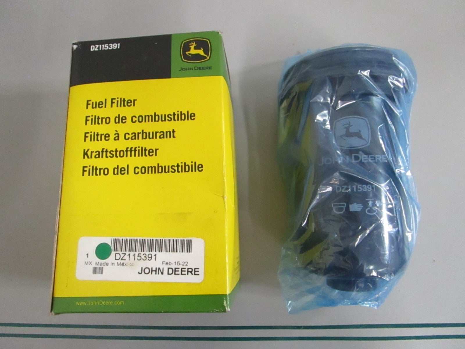 John Deere DZ115391 Primary Fuel Filter Element 6 Inch Diesel NEW OEM 0820