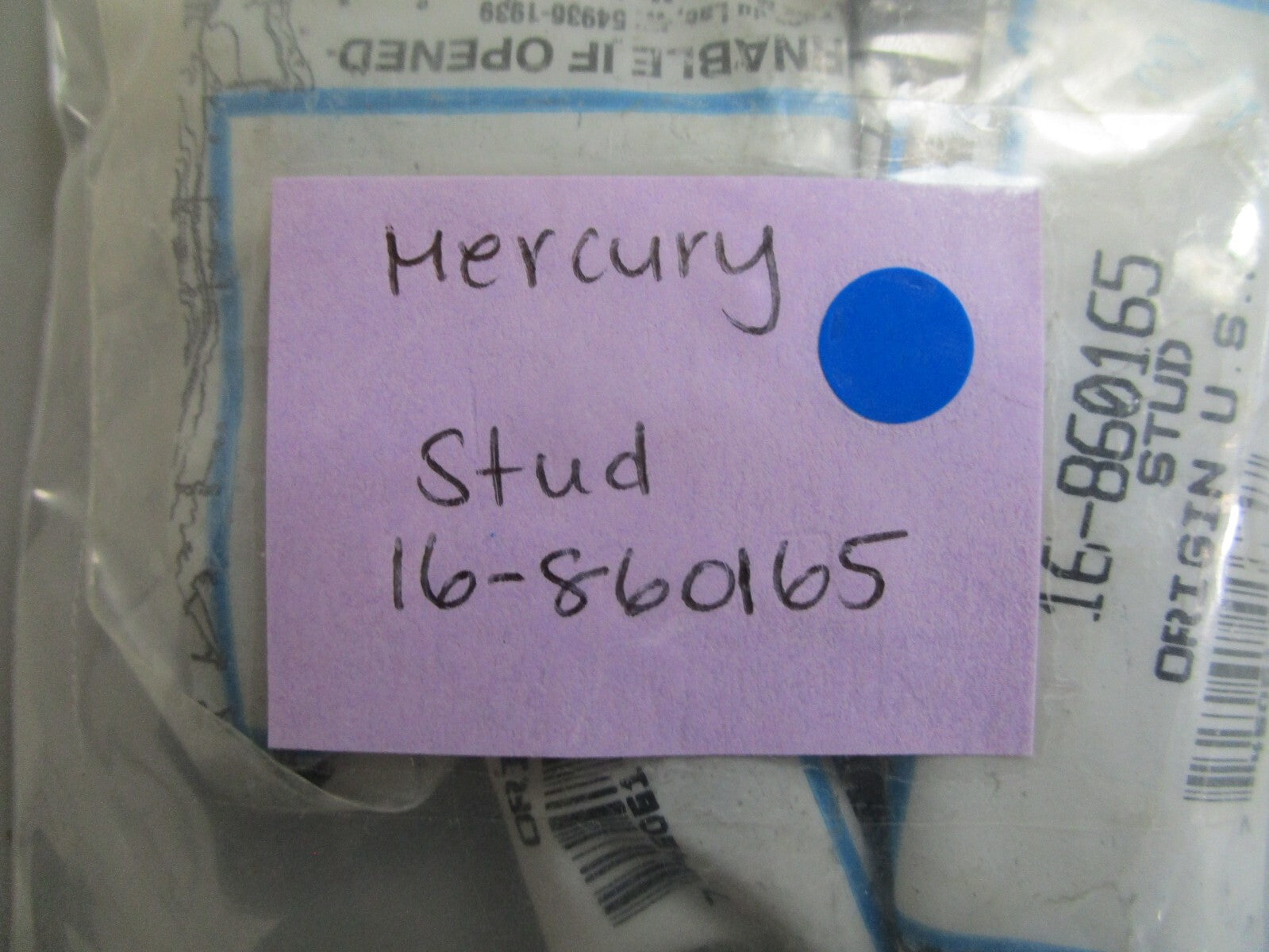 *NEW OEM* 0720 Mercury Quicksilver Stud 16-860165