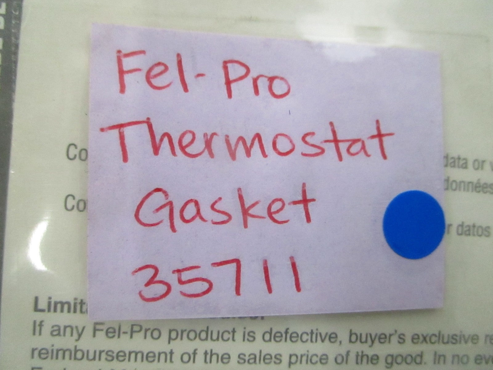*NEW* 0810 Fel-Pro Thermostat Gasket 35711