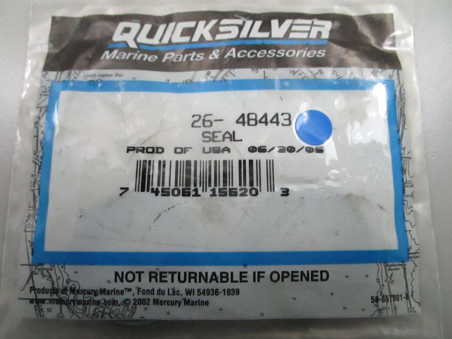 *NEW OEM* (LOT OF 2) 0840 Mercury Quicksilver Seal 26-48443