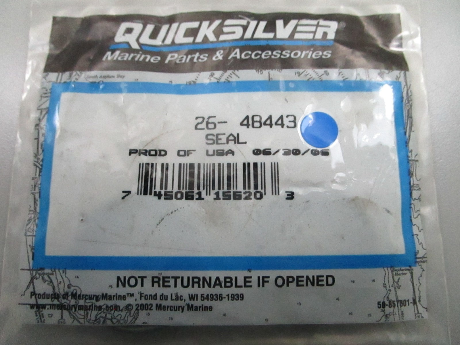 *NEW OEM* (LOT OF 2) 0840 Mercury Quicksilver Seal 26-48443