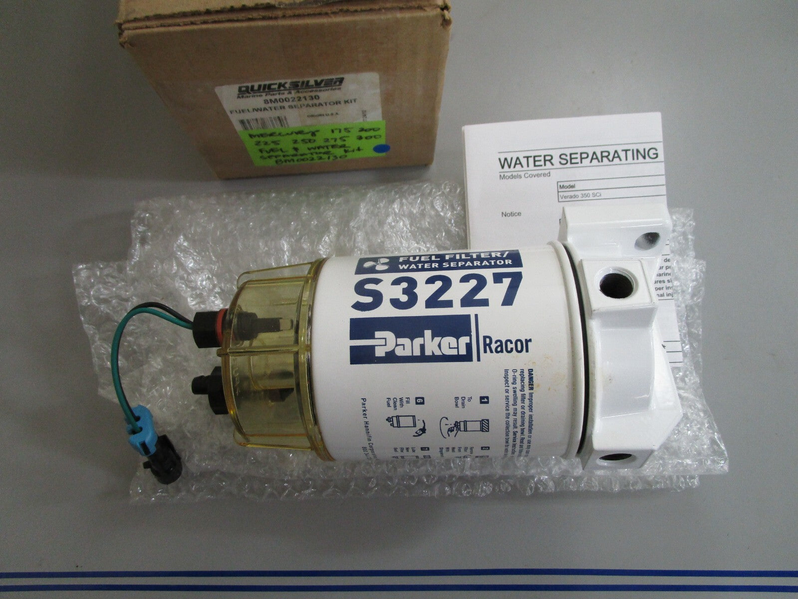 *NEW OEM* 0820 Mercury 175 200 225 250 300 Fuel & Water Separator Kit 8M0022130