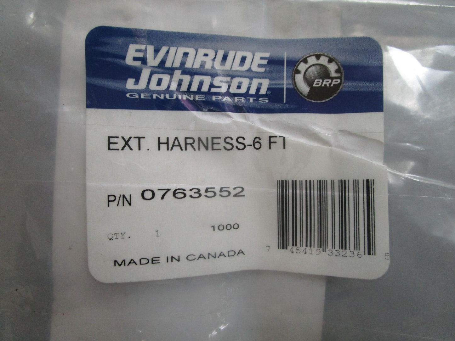 *NEW OEM* 0820 OMC Johnson Evinrude 6ft. Extension Harness 763552 0763552