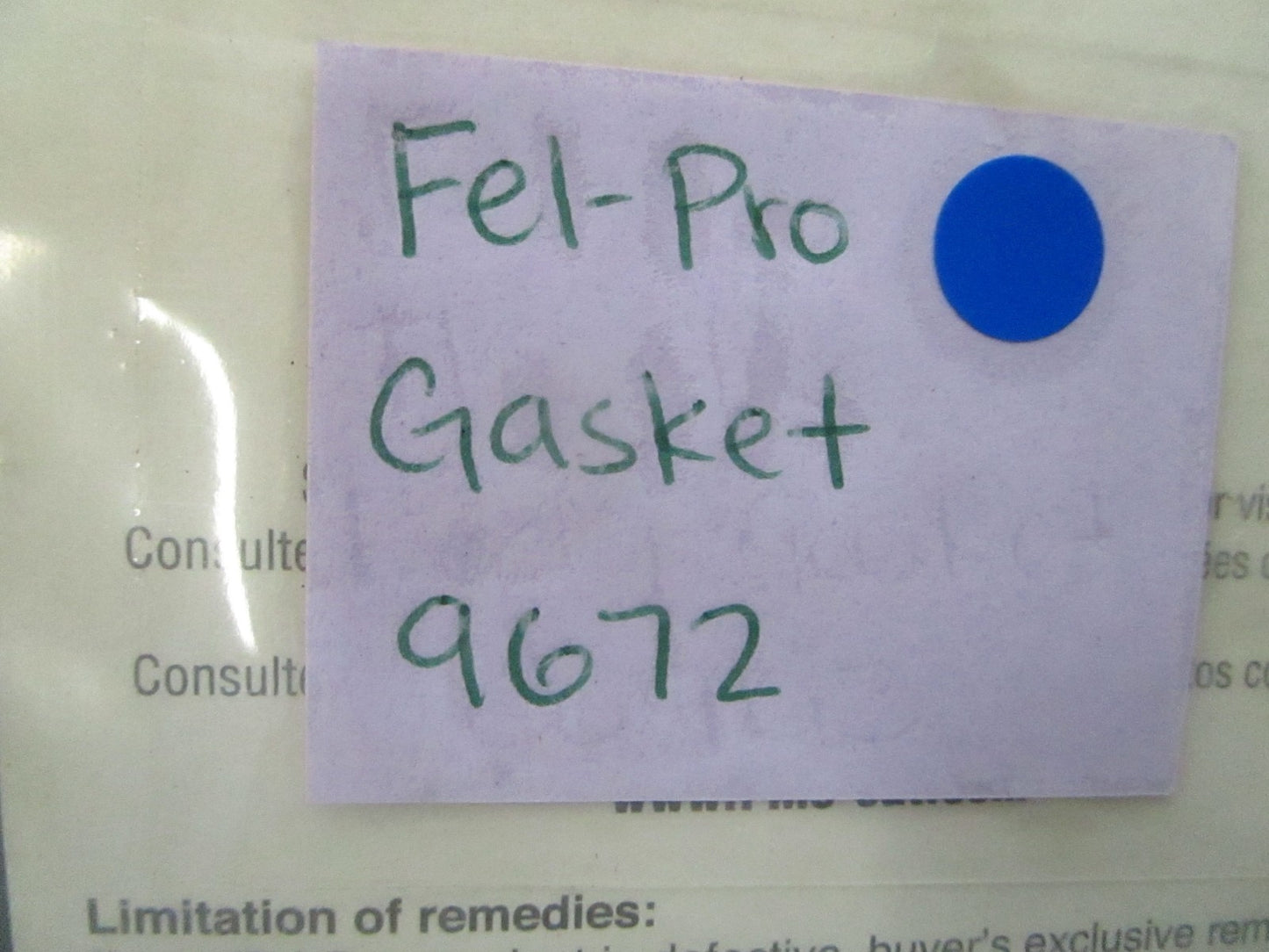 *NEW* 0810 Fel-Pro Gasket 9672