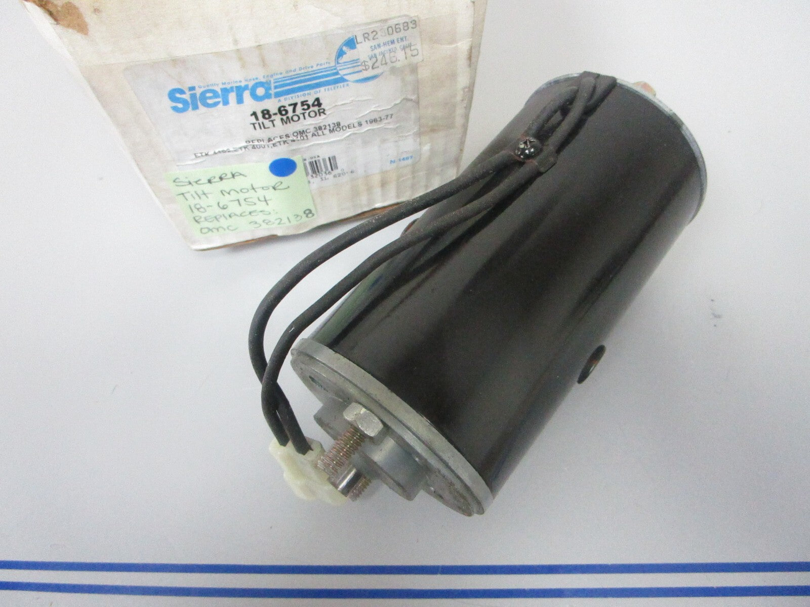 *NEW* 0720 Sierra Tilt Motor Ay 18-6754 Replaces: OMC Evinrude 382138 0382138